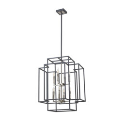 Delaware Ceiling Pendant, 8 Light E14, Anthracite, Satin Nickel - thumbnail 5