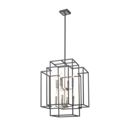Delaware Ceiling Pendant, 8 Light E14, Anthracite, Satin Nickel - thumbnail 1