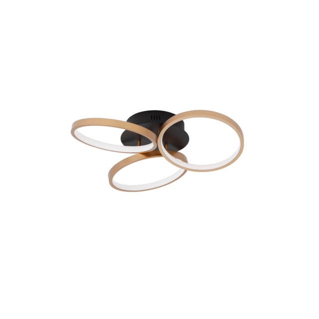 Elize Integrated LED Semi Flush Light Black, Brass Gold Steel, Aluminium, Silicon LED 28W 1550Lm 3000K - image 1