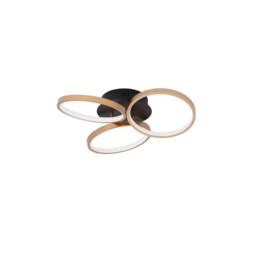 Elize Integrated LED Semi Flush Light Black, Brass Gold Steel, Aluminium, Silicon LED 28W 1550Lm 3000K - thumbnail 1