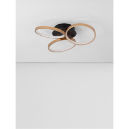 Elize Integrated LED Semi Flush Light Black, Brass Gold Steel, Aluminium, Silicon LED 28W 1550Lm 3000K - thumbnail 5