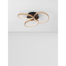 Elize Integrated LED Semi Flush Light Black, Brass Gold Steel, Aluminium, Silicon LED 28W 1550Lm 3000K - thumbnail 3