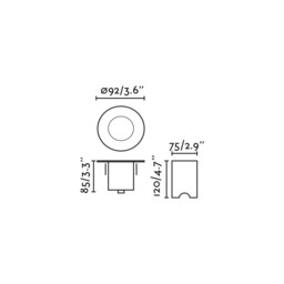 Grund Outdoor Recessed Ground Light Satin Aluminium GU10 IP67 - thumbnail 2