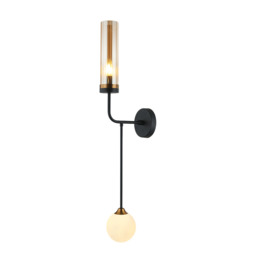 Zambelis Globe Wall Lights Sandy Black - Antique Brass 1xG9 , 1xE27 - Driver Not Included - thumbnail 1
