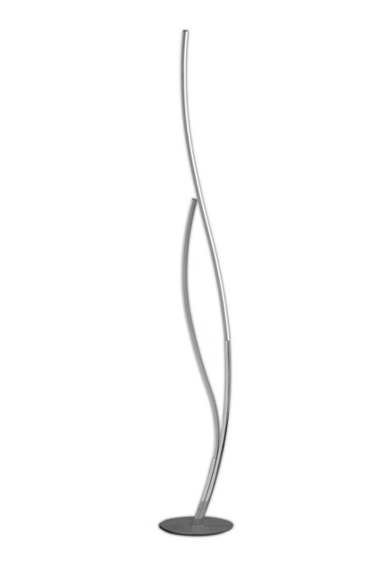 Corinto Floor Lamp 174cm, 30W LED, 3000K, 2400lm Dimmable, Silver Chrome - image 1
