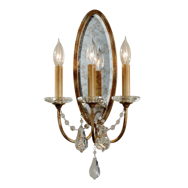Valentina 3 Light Indoor Candle Wall Light Bronze, E14 - image 1