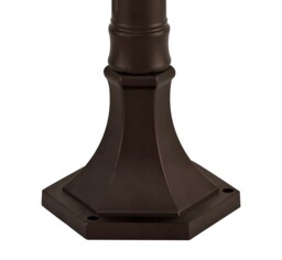 Orangeville Bollard Post Lamp, 1 x E27, Antique Bronze, Clear Ripple Glass, IP54 - thumbnail 5