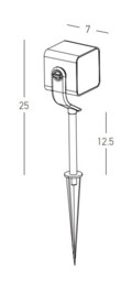 Zambelis 25cm Outdoor Spike Graphite LED 3000K IP65 - thumbnail 5