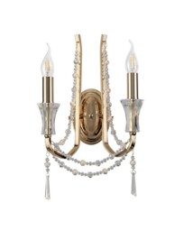 Armand Wall Lamp 2 Candle Light E14 French Gold, Crystal - thumbnail 5