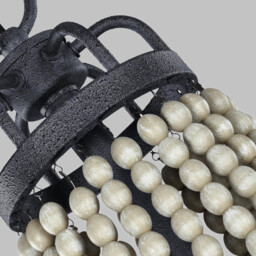 Feiss Nori Multi Arm Chandelier Dark Weathered Zinc with Driftwood Grey - thumbnail 5