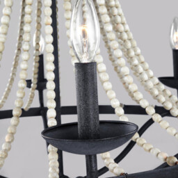 Feiss Nori Multi Arm Chandelier Dark Weathered Zinc with Driftwood Grey - thumbnail 2