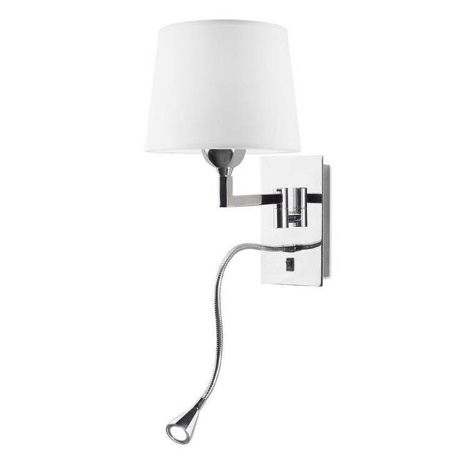 Oxford LED 2 Light Indoor Wall Light Chrome with Reading, E27 - Special Offer