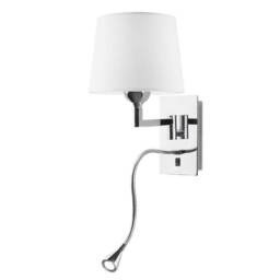Oxford LED 2 Light Indoor Wall Light Chrome with Reading, E27 - Special Offer
