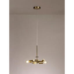 Baymont 28cm Antique Brass 5 Light E27 Universal Single Pendant, Suitable For A Vast Selection Of Shades - thumbnail 2