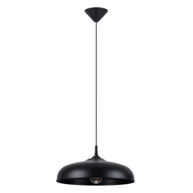 Gina 38cm Dome Pendant Ceiling Light Black - image 1