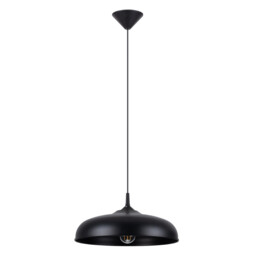Gina 38cm Dome Pendant Ceiling Light Black - thumbnail 1