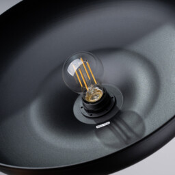 Gina 38cm Dome Pendant Ceiling Light Black - thumbnail 5