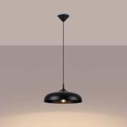 Gina 38cm Dome Pendant Ceiling Light Black - thumbnail 2