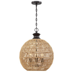 Quoizel Casablanca Spherical Pendant Ceiling Light Classic Palladian Bronze 3x E27 - thumbnail 5