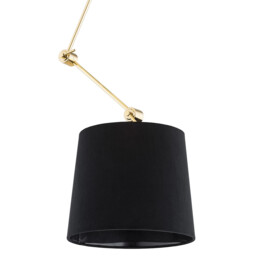 Zakyntos Plus Cylindrical Pendant Ceiling Light Black, Brass Steel - thumbnail 5