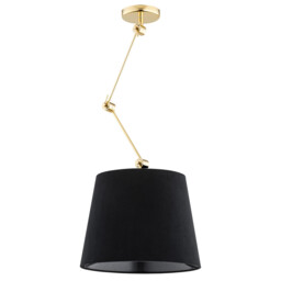 Zakyntos Plus Cylindrical Pendant Ceiling Light Black, Brass Steel - thumbnail 2