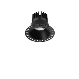 Game Integrated LED Trimless Round Recessed Downlight Black 1100Lm 3000K
