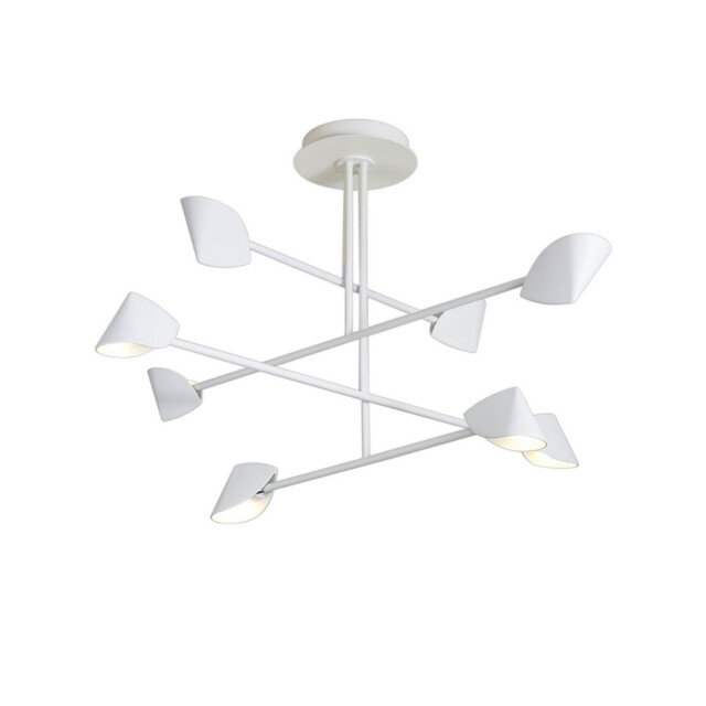 Capuccina 8 Light Fixed Pendant, 61.5W LED, 3000K, 4000lm, White, 3yrs Warranty - image 1
