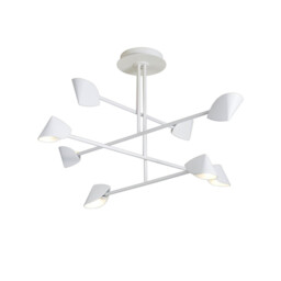 Capuccina 8 Light Fixed Pendant, 61.5W LED, 3000K, 4000lm, White, 3yrs Warranty - thumbnail 1