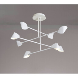 Capuccina 8 Light Fixed Pendant, 61.5W LED, 3000K, 4000lm, White, 3yrs Warranty - thumbnail 2