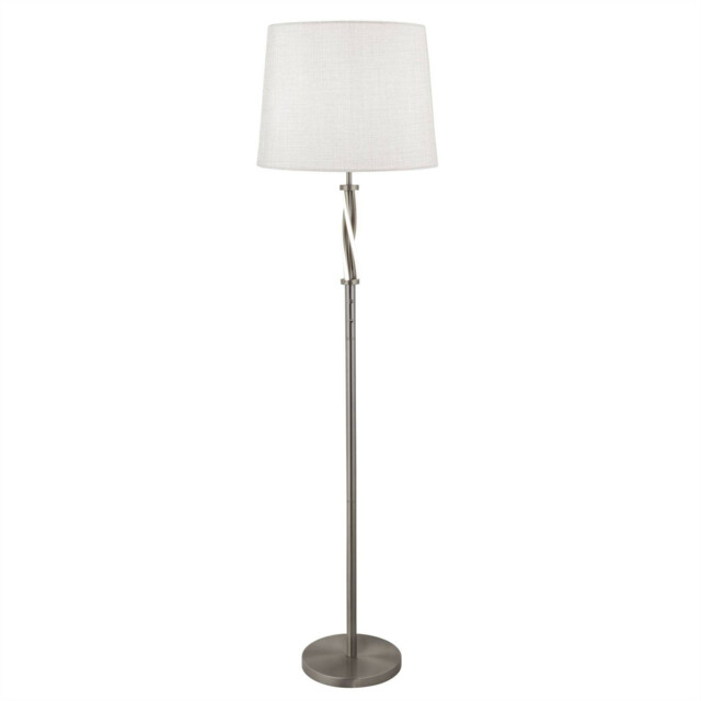 Vegas LED 1 Light Floor Lamp Satin Silver, White, Grey - image 1