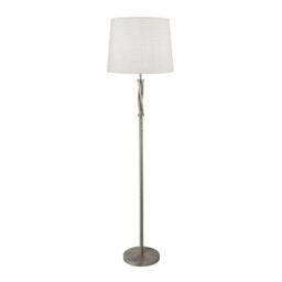 Vegas LED 1 Light Floor Lamp Satin Silver, White, Grey - thumbnail 2