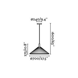 Hue 3 Light Small Dome Ceiling Pendant Yellow, E27 - thumbnail 3