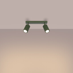 Karbon Minimalist Twin Ceiling Lamp 2 Olive Green - thumbnail 3