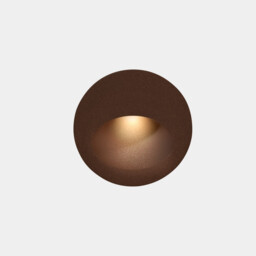 Bat Outdoor LED Recessed Wall Light Round Brown IP65 2.2W 3000K - thumbnail 1