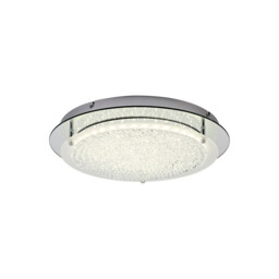 Gino Flush Ceiling, 450mm Round, 24W 2200lm LED 4000K Polished Silver - thumbnail 1