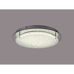 Gino Flush Ceiling, 450mm Round, 24W 2200lm LED 4000K Polished Silver - thumbnail 2