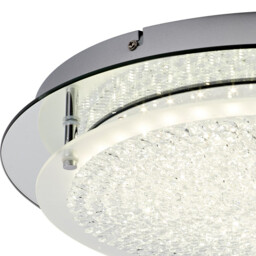 Gino Flush Ceiling, 450mm Round, 24W 2200lm LED 4000K Polished Silver - thumbnail 5