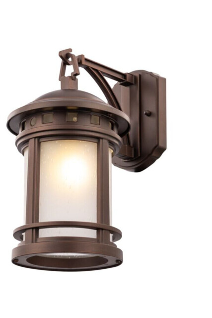 Outdoor Salamanca Brown Lantern Wall Lamp IP44