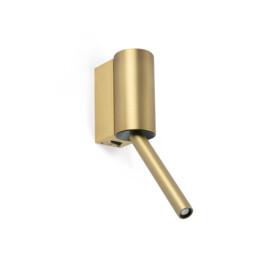 Dante LED Reading Wall Light Satin Gold 3W 2700K - thumbnail 1
