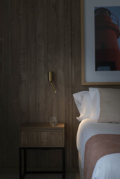 Dante LED Reading Wall Light Satin Gold 3W 2700K - thumbnail 2