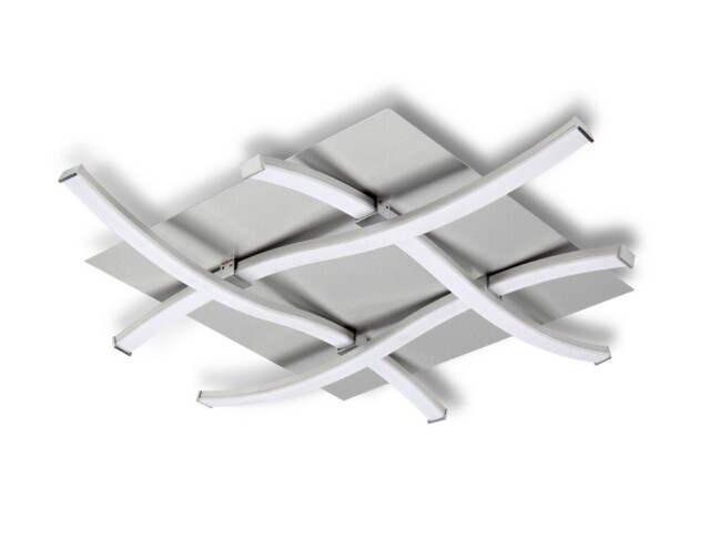 Nur Ceiling 34W LED 3000K, 2600lm, Dimmable Silver, Frosted Acrylic, Polished Chrome - image 1