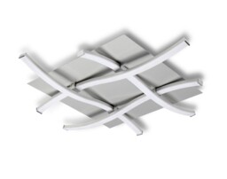 Nur Ceiling 34W LED 3000K, 2600lm, Dimmable Silver, Frosted Acrylic, Polished Chrome