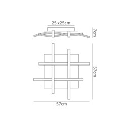 Nur Ceiling 34W LED 3000K, 2600lm, Dimmable Silver, Frosted Acrylic, Polished Chrome - thumbnail 2