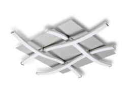 Nur Ceiling 34W LED 3000K, 2600lm, Dimmable Silver, Frosted Acrylic, Polished Chrome - thumbnail 3
