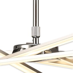 Star Ceiling Pendant 69cm Round 42W 3000K, 3700lm, Dimmable Silver, Frosted Acrylic, Polished Chrome - thumbnail 5