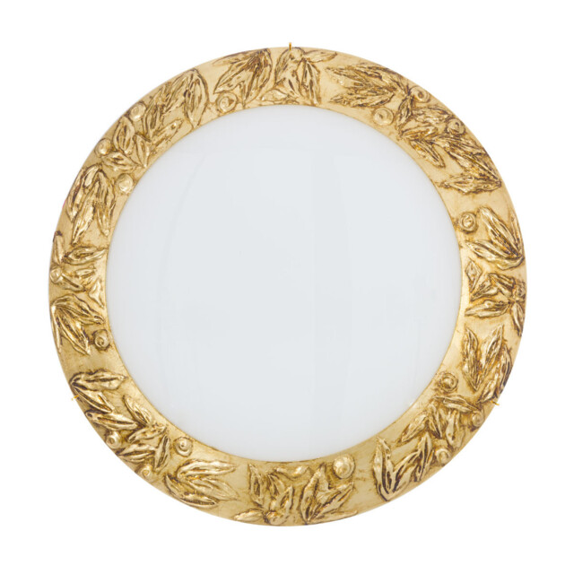 Serena Glass Decorative Flush Ceiling Light 3 Light 24 Carat Gold - image 1