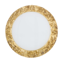Serena Glass Decorative Flush Ceiling Light 3 Light 24 Carat Gold - thumbnail 1