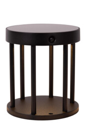 Jackson Bollard light- Solar Ø16cm LED Dim to warm 2850K/3150K IP54 - Day/Night Sensor - Black