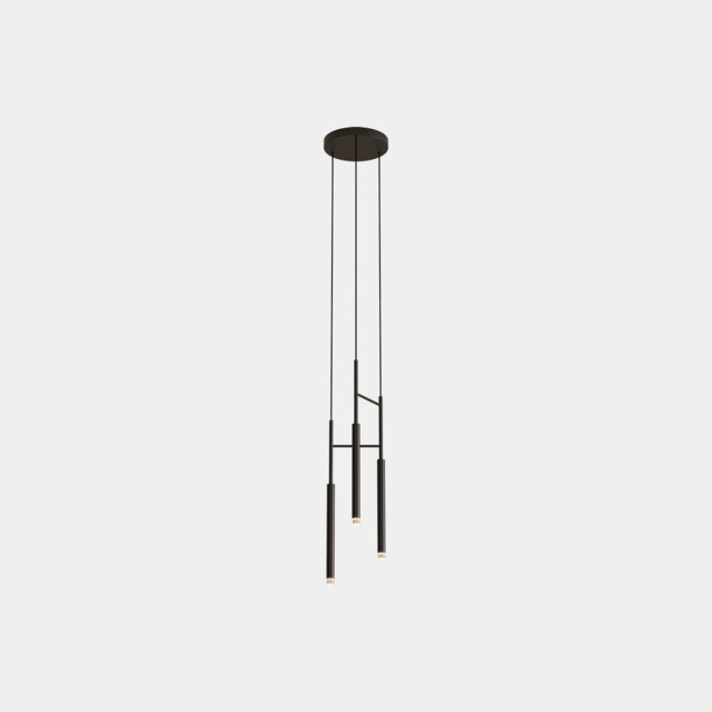 Candle Cluster Pendant Ceiling Light Black LED 11.5W 2700K Phase Cut Dimming - image 1