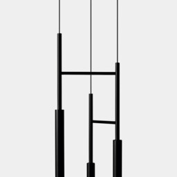 Candle Cluster Pendant Ceiling Light Black LED 11.5W 2700K Phase Cut Dimming - thumbnail 2